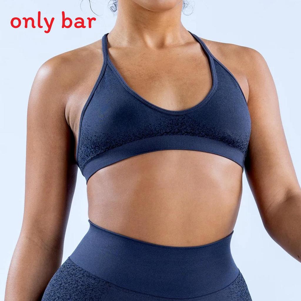 Seamless High Elastic Yoga Bra With Floral Jacquard For Fitness And Running