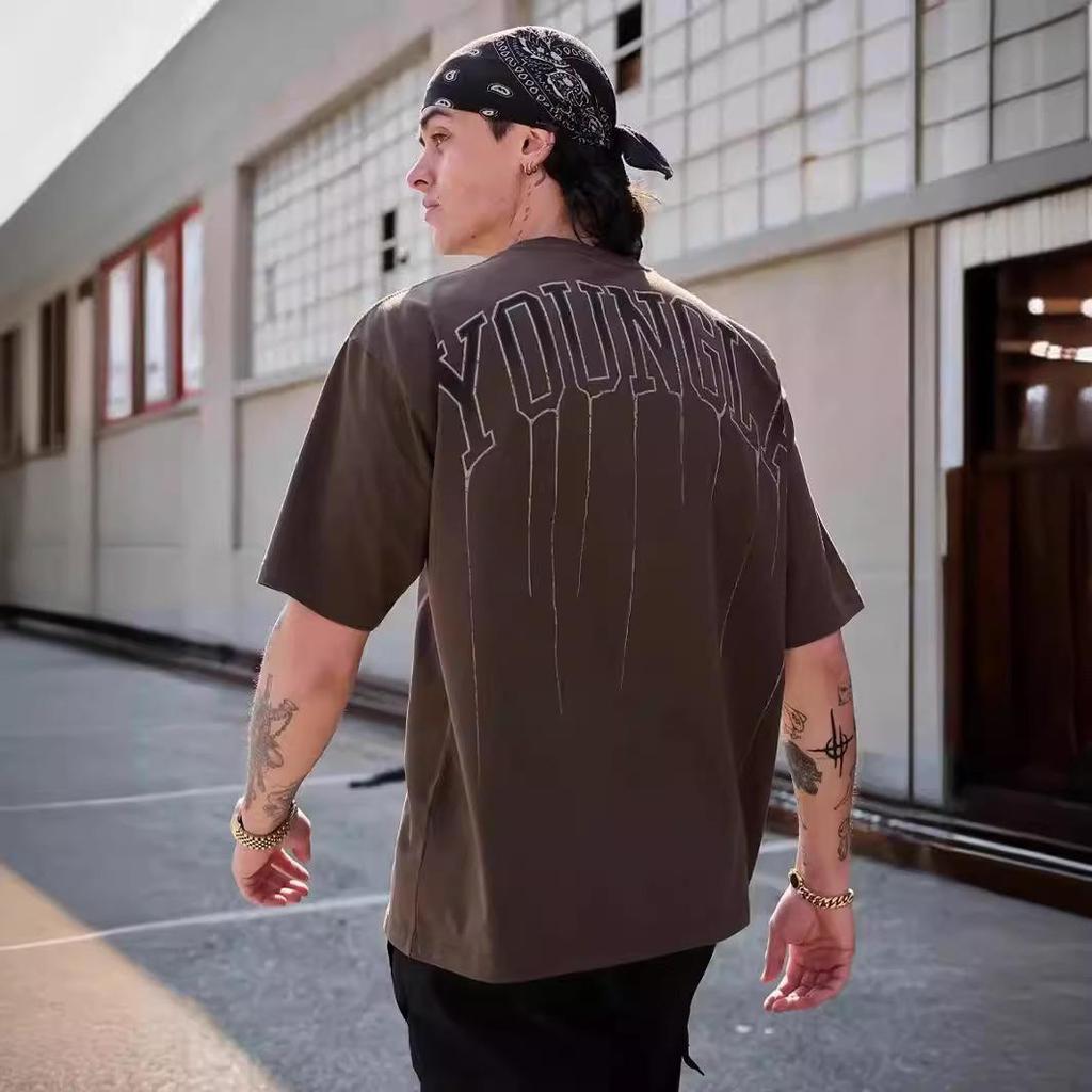 Men's Cotton Crew Neck Casual Fitness Short Sleeve T-Shirt for Summer