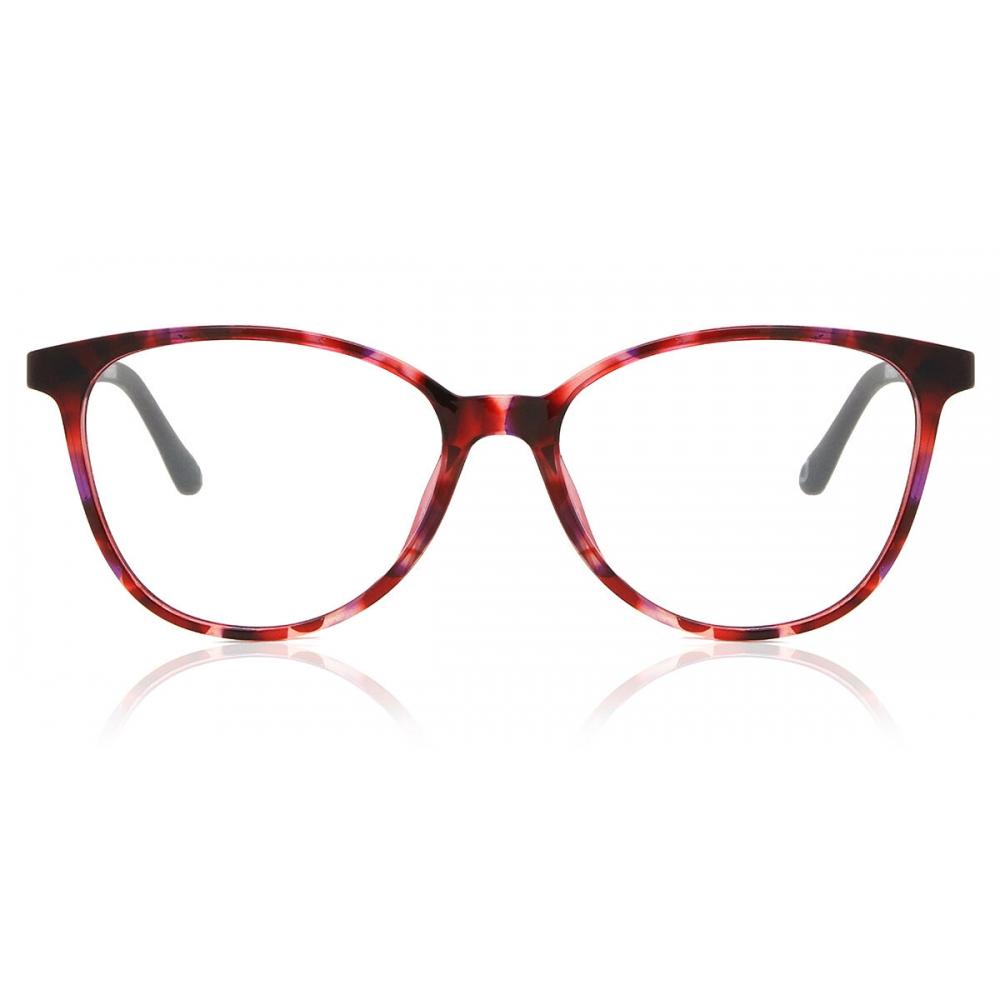 Clip On Oval Red Tortoise SmartbUy collectiOn Bren With Clip On U 0303 079 fashiOn Unisex Eyeglasses