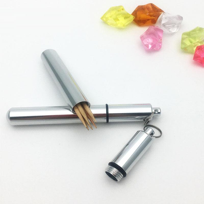 1 Piece Aluminum Alloy Portable Rustproof Stand For Toothpick Outdoor Household Travel Seal Storage Container Box Holder Case
