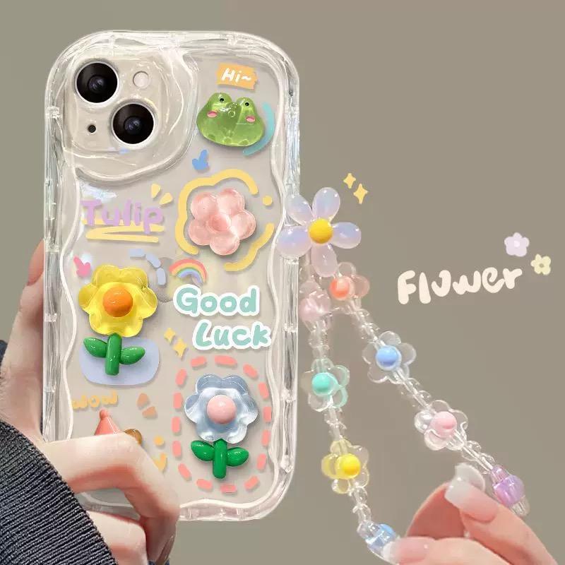 3D Flowers Animals With Bracelet New Phone Case For Infinix Hot Note Zero GT 50 40 30 Smart 9 Play Pro Plus Camon30 4G 5G Cover