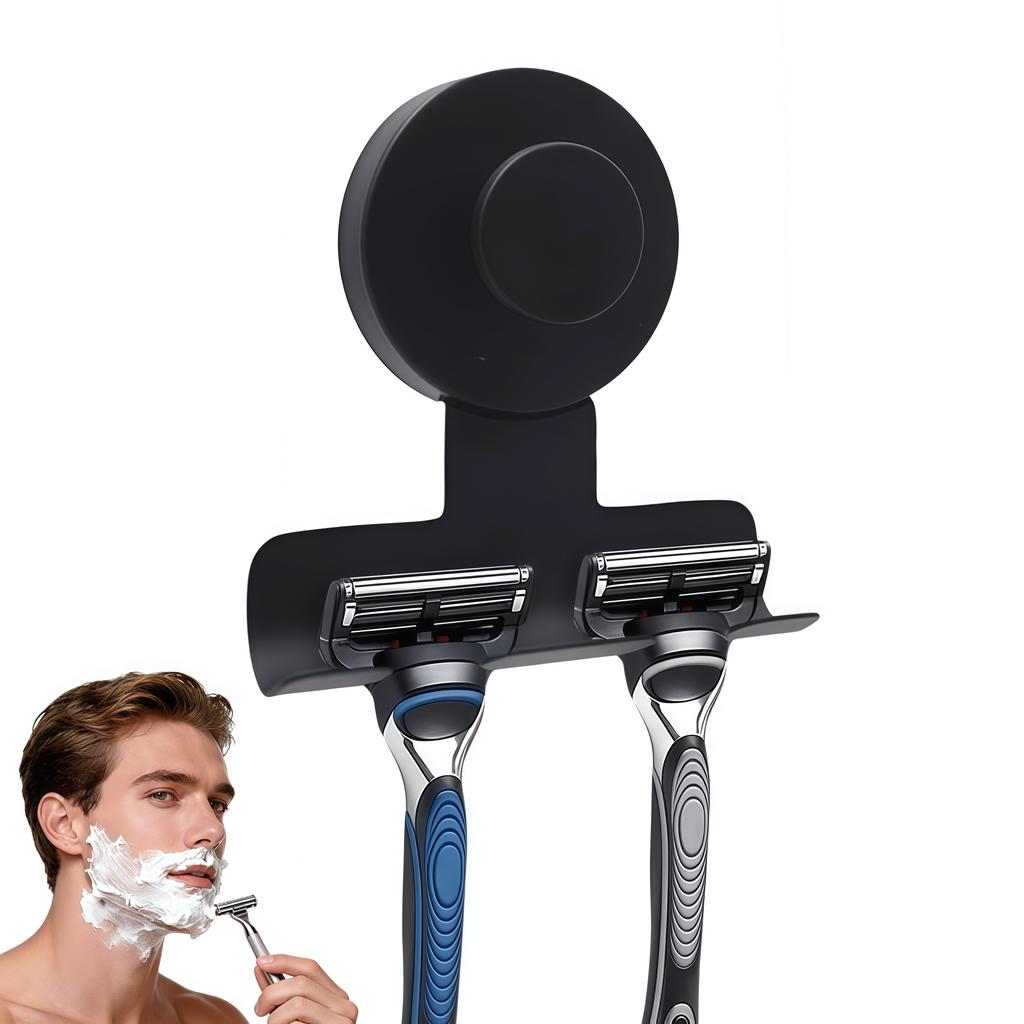 1/2 Pc 304 Stainless Steel Suction Cup Razor Holder, 15.43LB Removable Reusable Shower Wall Hook for Bathroom Use