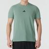 Adidas Logo Comfortable Breathable Running Training Short Sleeve T-Shirt Men Tops Green JI5768