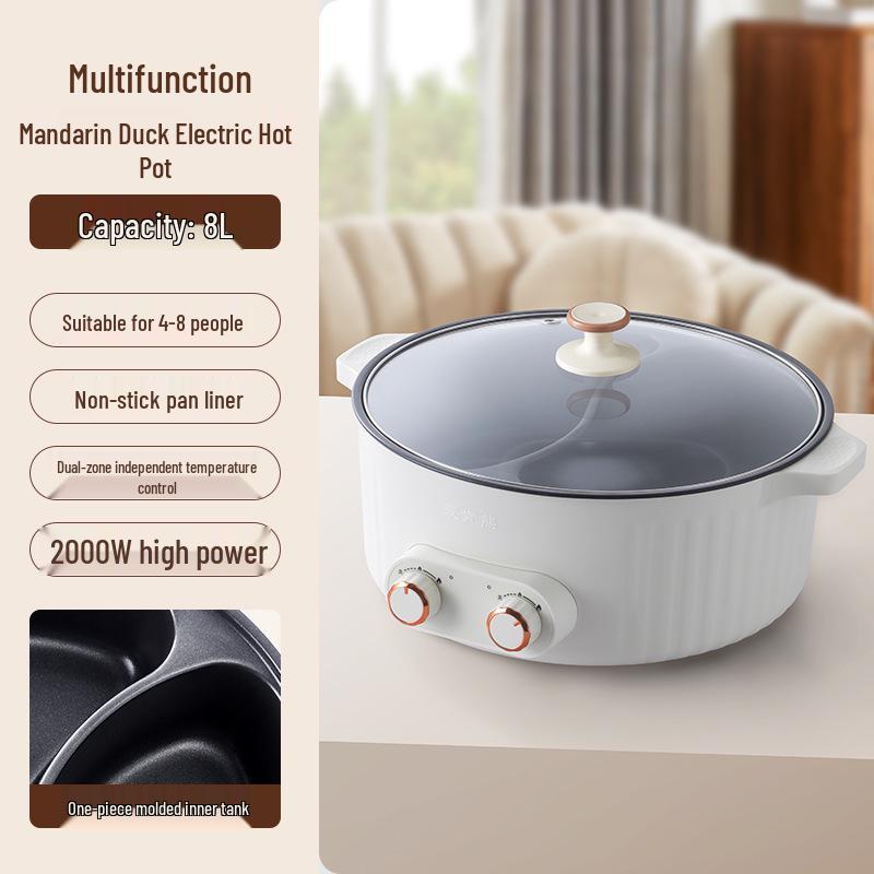 McKen Bear 7L Dual-Speed Electric Cooker with Multifunctional Yin-Yang Hot Pot