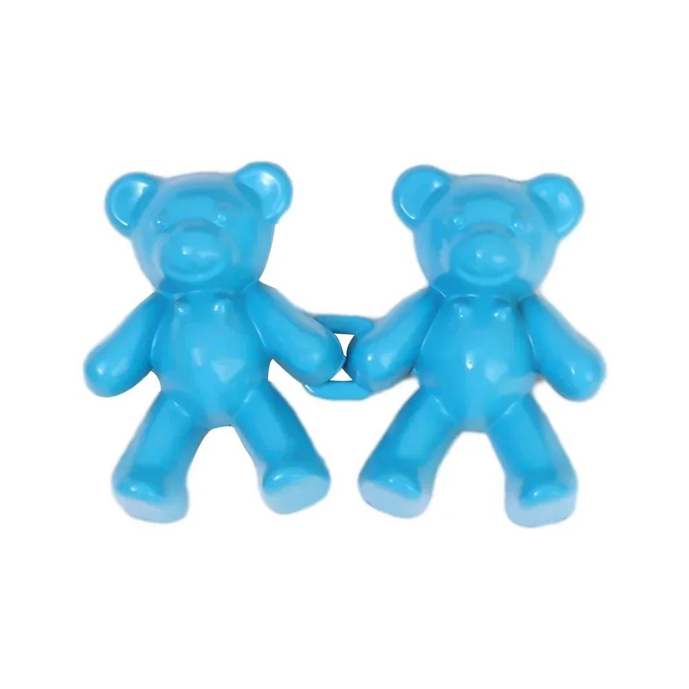 1/5pairs Colorful Bear Buckles Women Men Adjustable Jeans Pants Pins for Loose Jean Fit Tighten Waist Closing Reduce Snap Button