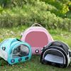 Small Animal Travel Carrier Bag with Harness Leash Set for reptile Portable Clear Window Hamster Transport Cage Outdoor Used