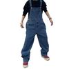 Overalls Men Denim Suspenders Simple Baggy Jeans Men's Street Casual Solid Mid Waist Loose Washed Jumpsuits Length Tracksuit