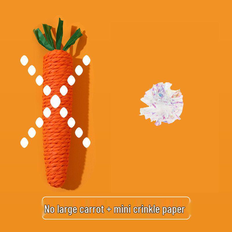 Durable Chewable Cat and Dog Toy: Self-Teasing Carrot Stick for Boredom Relief