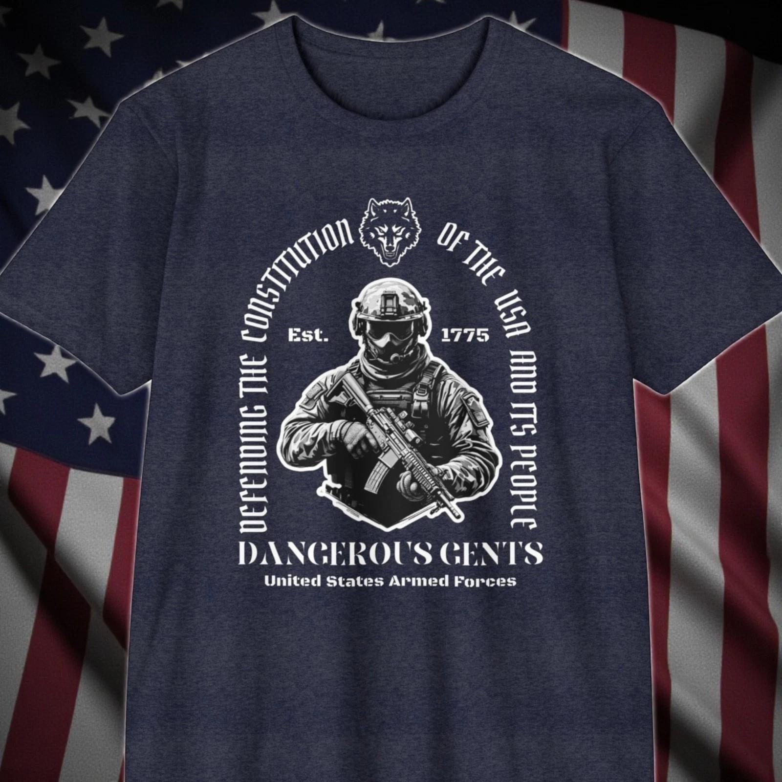 Dangerous Gents Military Oath T-Shirt, Veterans Military Special Forces T Shirt 4XL