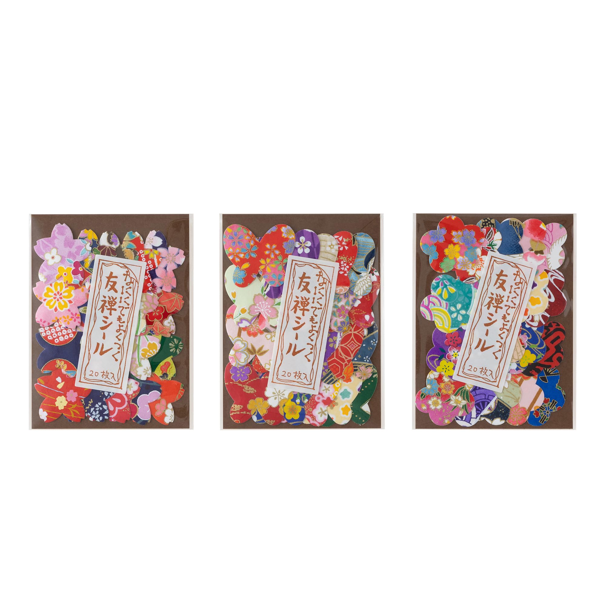 Washi Kawasumi Special Selection Chiyogami Stickers Plum 60 Hand-Dyed Kyo-Yuzen (Cherry Blossom, Blossom, Butterfly, sheets)