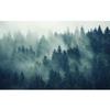 Foggy Forest Woodland Wallpaper Green Nature Landscapes Wall Murals For Bedroom Living Room Home Decor Wallpaper