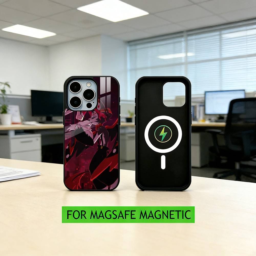 

Hazbin Hotel Husk Phone Case For iPhone17,16,15,14,13,12,11 Plus,Pro Magnetic with Magsafe Wireless Charging iPhone15PRO