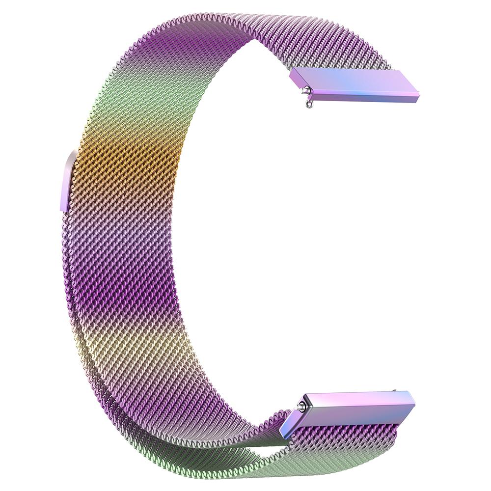 

18mm Replacement Metal Watch Strap Breathable Milanese Smartwatch Wrist Band Rose Pink