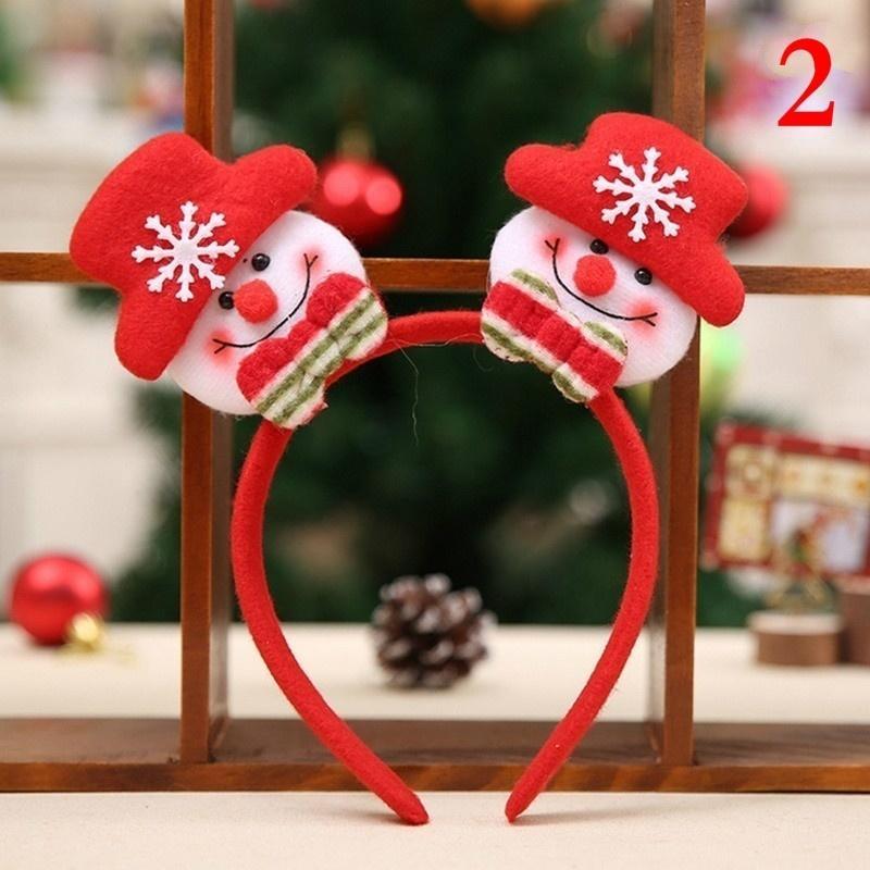 New Arrival Cute LED Santa Elk Snowman Whitebear Hairband Christmas LED Light Headband Party Christmas Decoration