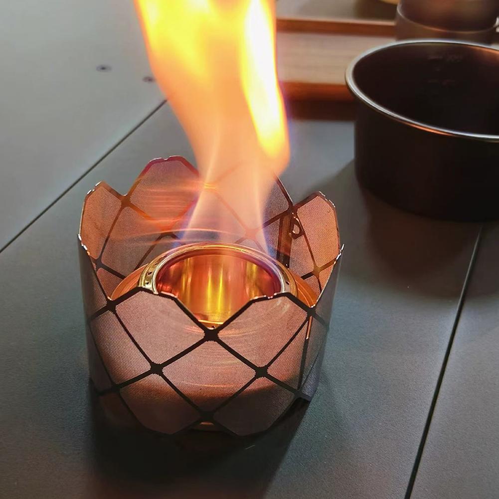 Ultralight Titanium Wind Shield Stainless Steel Outdoor Stove Windscreen Portable Folding Alcohol Stove Rack for Outdoor Camping