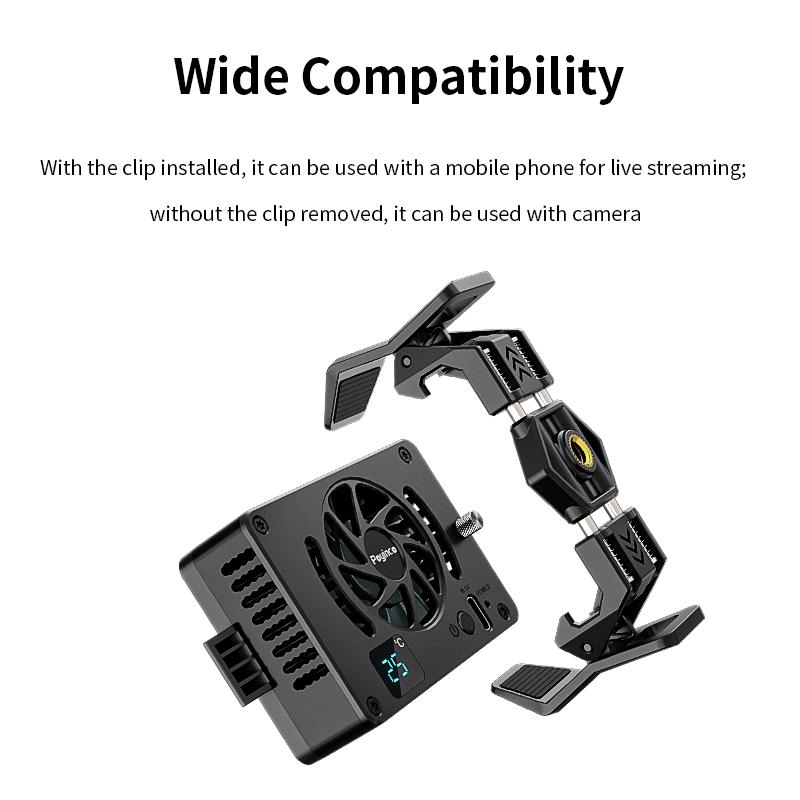 Professional Phone Cooler Cellphone Radiator with Dual Semi-Conductor Cooling Chip,  for Mobile Gaming Live Streaming