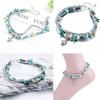 Foot Women Chain Starfish Turtle Sandal Turquoise Bead Ankle Bracelet Boho Beach