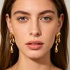 Personality Geometric Irregular Ear Stud Gothic Waterproof Stainless Steel Melted Abstract Liquid Drip Dangle Earrings Jewelry