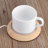 USB Wood Grain Cup Warmer Heat Beverage Mug Mat Office Tea Coffee Heater Pad