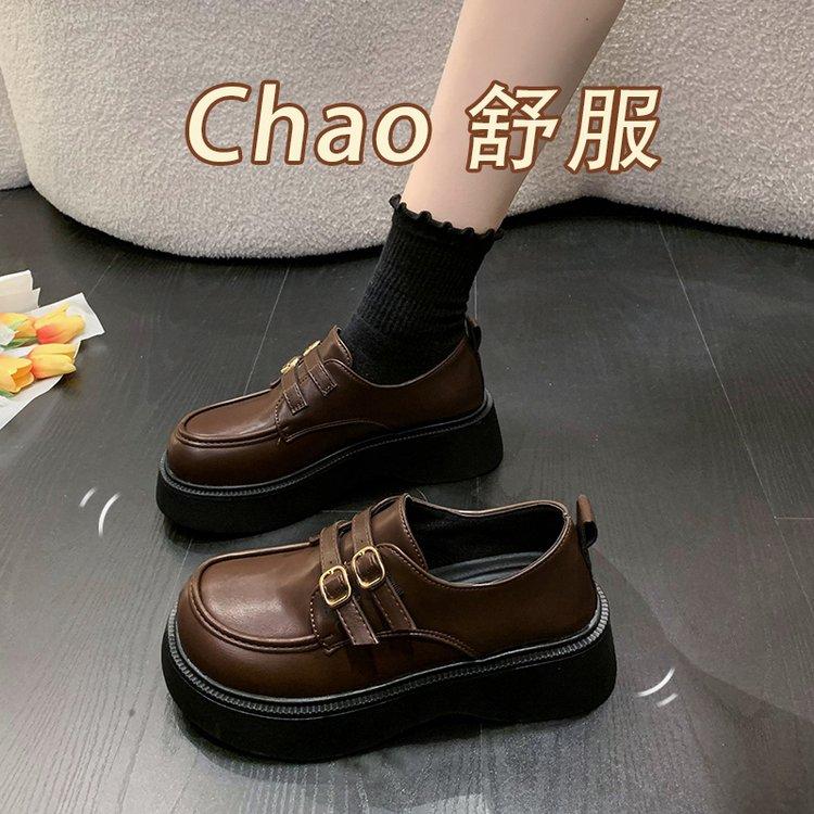 Fashion Women's Shoes Platform Slip-on Oxfords Loafers With Fur Female Footwear Clogs Comfortable Slip On Leather New Summer Dress