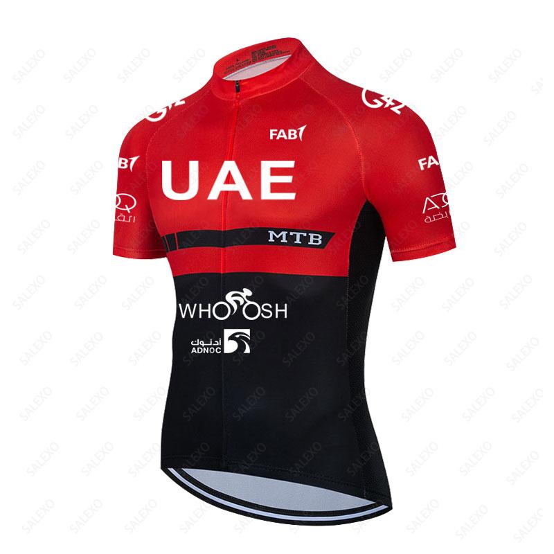 Uae Fluorescent Green Cycling Sets Men's Summer Bicycle Clothing Breathable Mountain Cycling Clothes Suits Ropa Ciclismo Maillot