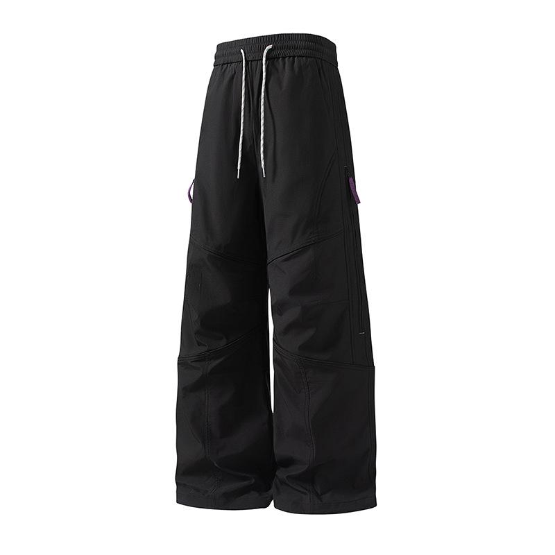 Outdoor Soft Shell Charge Pants Women's Men's Autumn Mountain Functional Wind Mountaineering Sweatpants Side Zipper Wide Leg Casual Pants