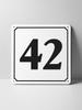 Metal Sign Black House Number On White Background Outdoor Wall Art Decor