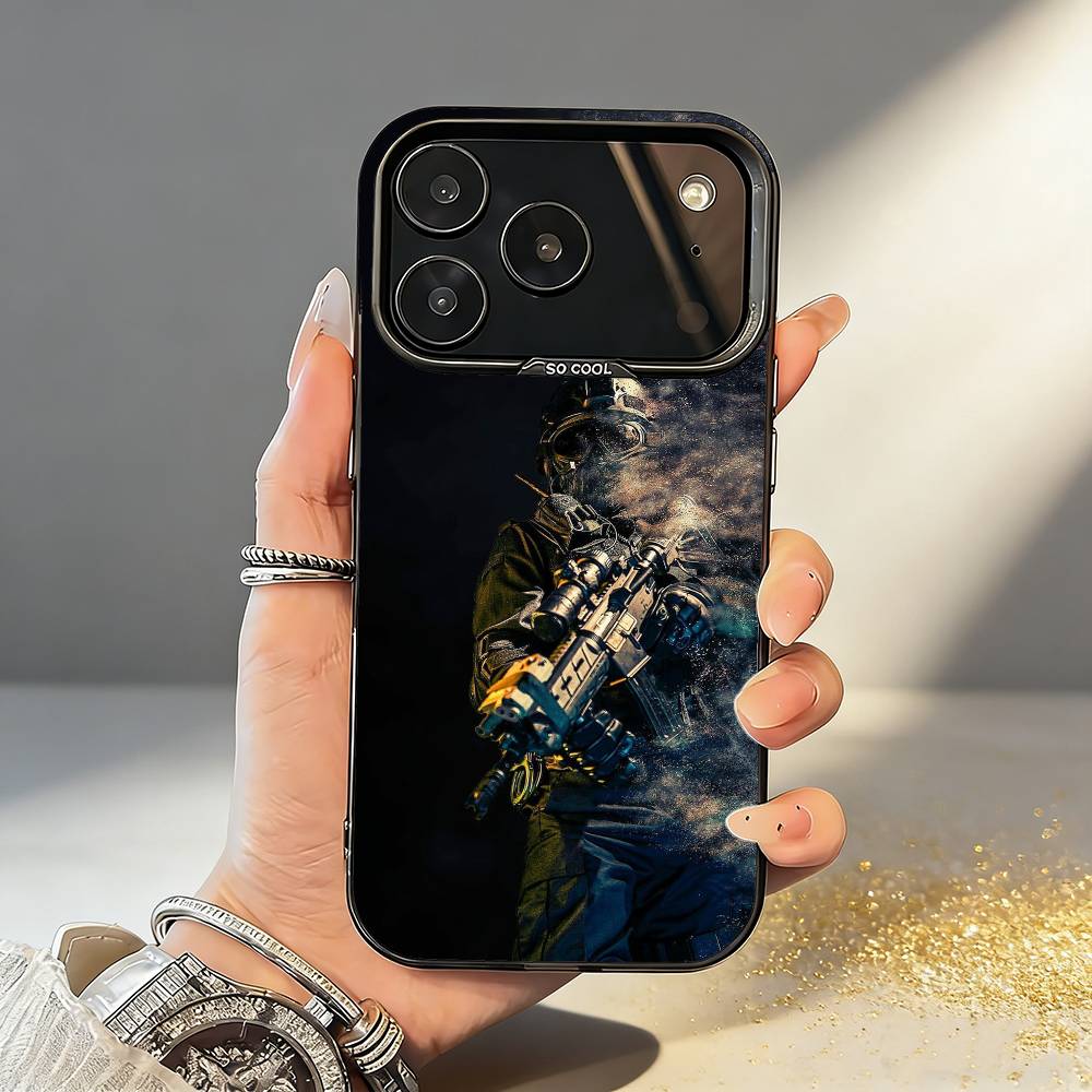 

H-Хардкорная штурмовая команда Чехол для телефона Для iPhone17,16,15,14,13,12,11,Pro,MAX Белый Матовый Ударопрочный Чехол iPhone14Plus