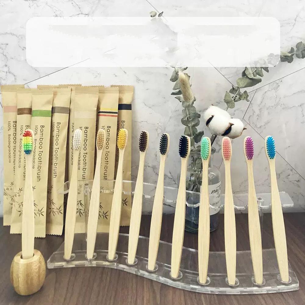 30/10/5 PCS bagged bamboo toothbrush, biodegradable, suitable for home, homestay, hotel and other use