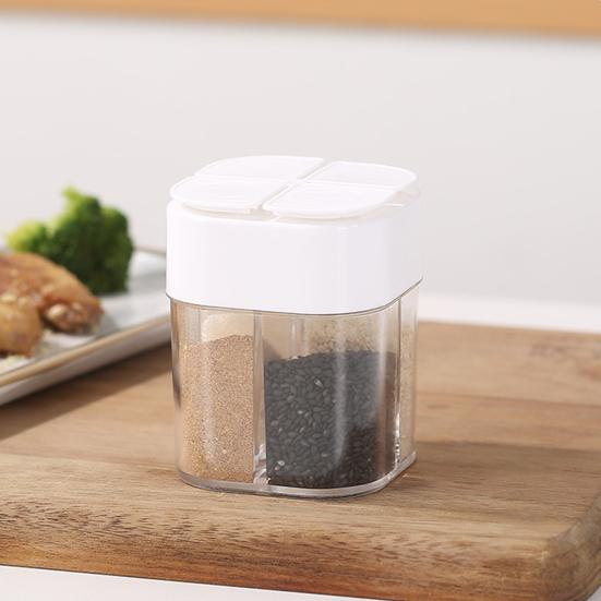 Seasoning Box Wide Application 4 in 1 PP 4 Compartment Mouldproof