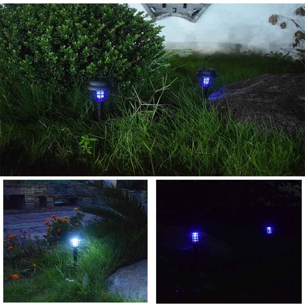 Solar Powered Lamp, Outdoor LED Electric Shocks Type Household Outdoor Mosquito Repellents And Catching Lamp, Insecticidal Courtyard Lamp