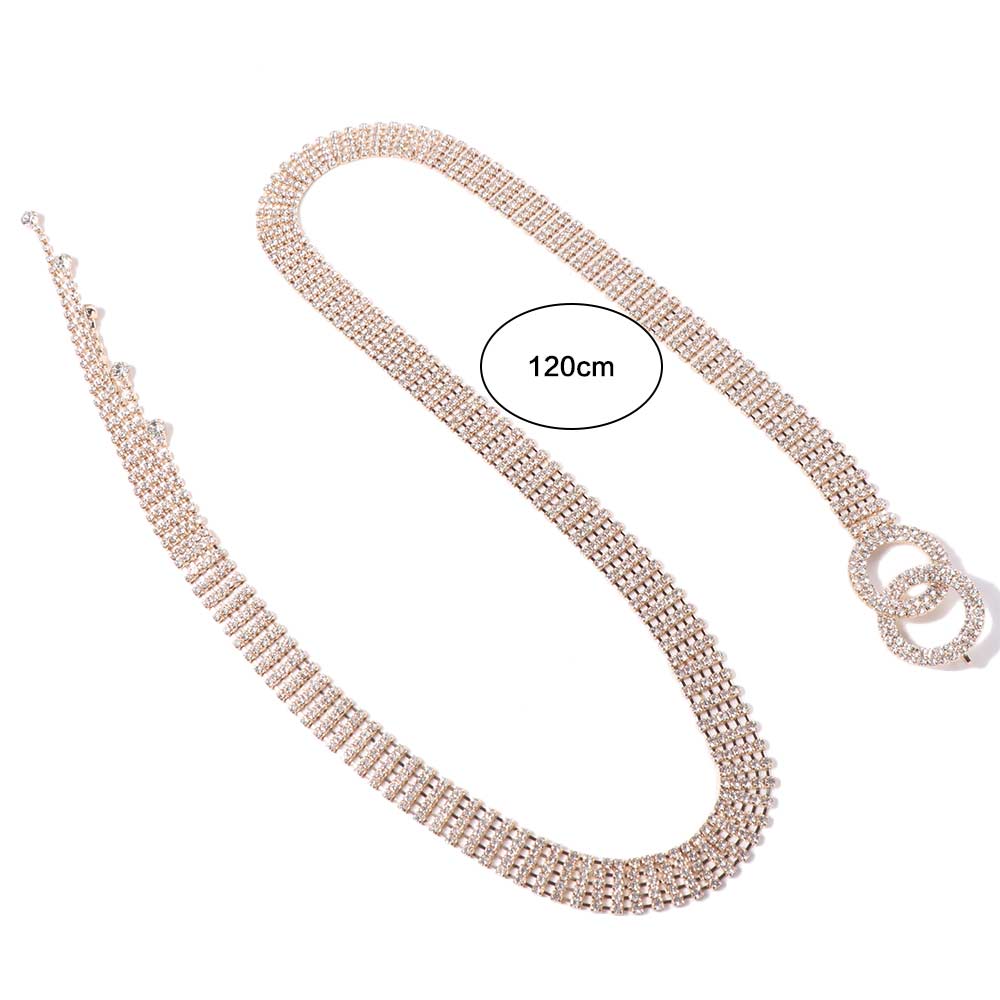 Body Jewelry Rhinestone Belt Shiny Women's Belly Chains High-end Crystal Waist Chain Dress Skirt