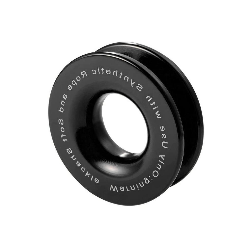 Heavy Duty Recovery Ring Snatch Block Pulley W/ Soft Shackle Tow Winch Rope