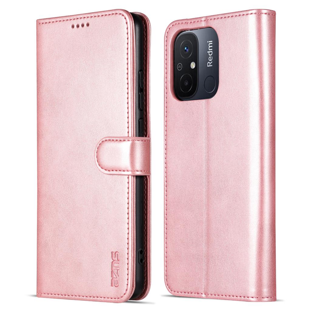 AZNS For Xiaomi Poco C55 4G/Redmi 11A 4G/Redmi 12C 4G Leather Phone Cover Stand Wallet Case