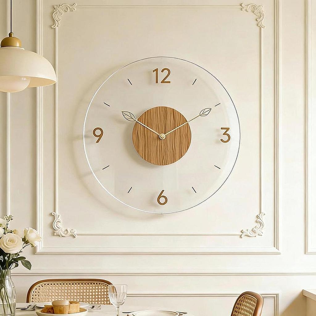 Wall Clock, Unique Artistic Decorative Clock Home Decoration, for Bathroom Living Room Farmhouse