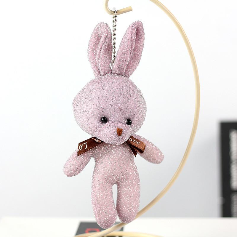 Adorable Sparkling Plush Bunny Toy Ideal For Bags And Gifts In Multiple Colors