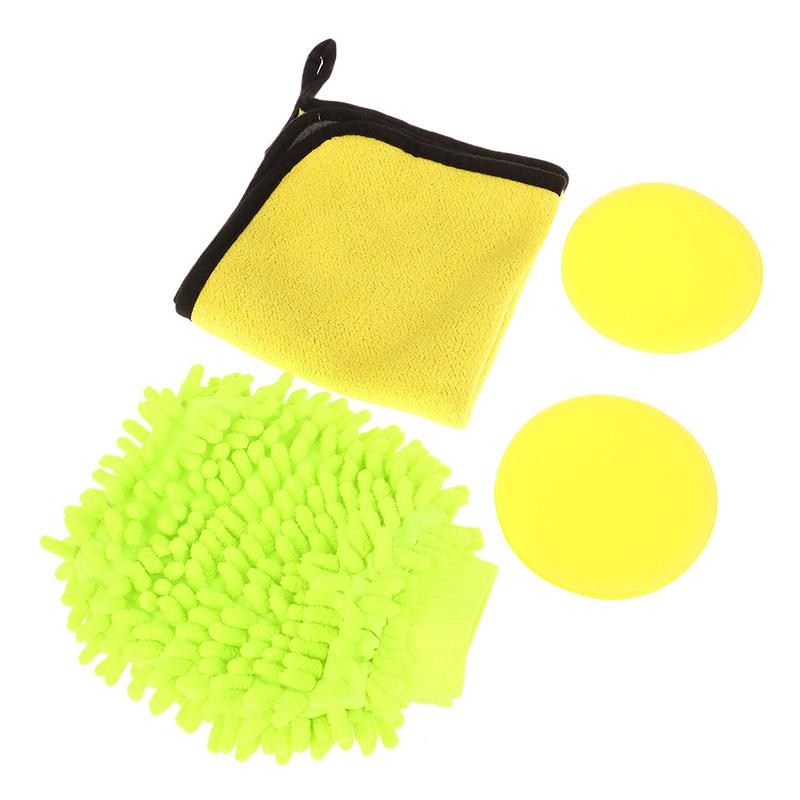 1 Set Car Cleaning Brushes Washing Glove Towel Sponge For Car Leather Air Vents Rim Cleaning Tools Detailing Brush Kit