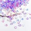 Internet Celebrity Ice Transparent Mini Heart Nail Art Accessories Crystal Peach Heart Flat Bottom Rhinestones 2024 New Wearable Nail Material Kit