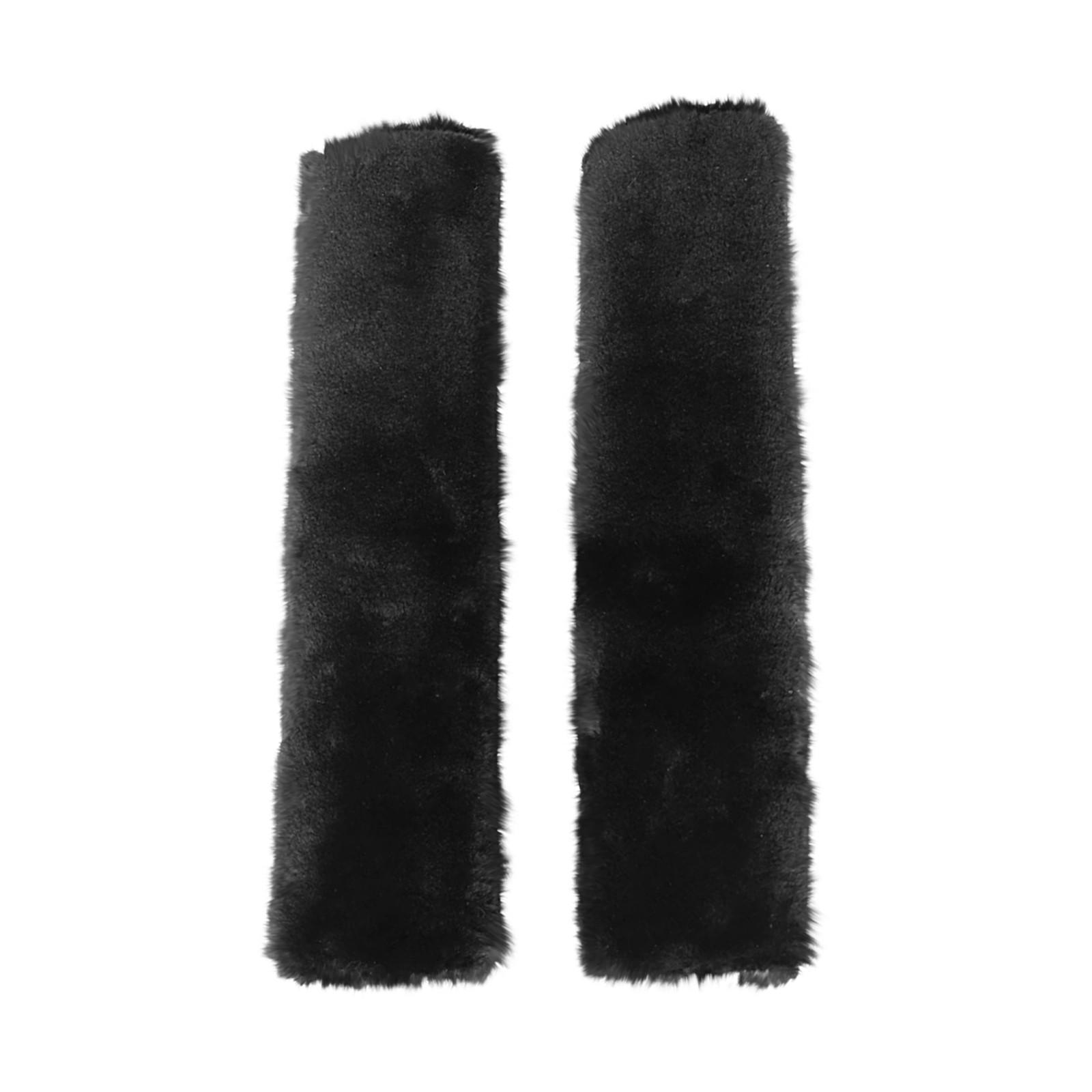 

Чехол на ремень безопасности, наплечный ремень, мягкий плюш, комплект из 2 предметов One Size чёрный