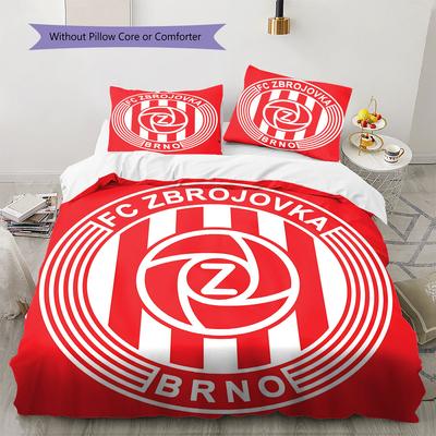 FC Zbrojovka Brno Beddengoed Dekbedset Dekbedovertrek Kussensloop Huisdecoratie Verjaardagscadeau (1 dekbedovertrek + 2 kussenslopen, zonder binnenkussen)