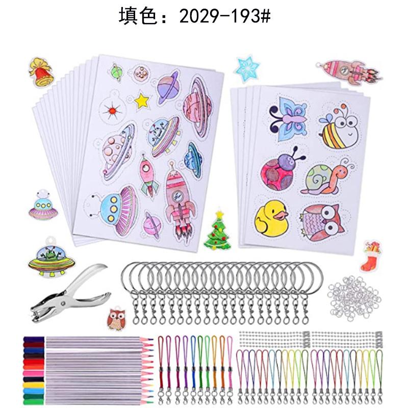Krimpplastic Vel Set Kunst Set Bevat Krimpplastic Papier en Krimpkunst Papier met Patroon Gatentang voor Kinderen Creatief Knutselen