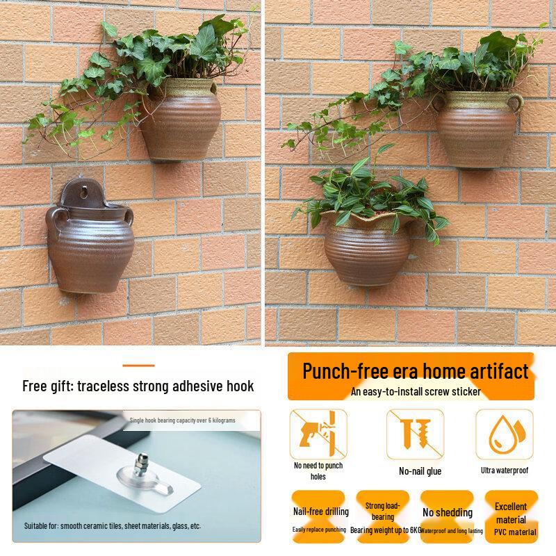 Ge Kiln Style Ceramic Wall Planter