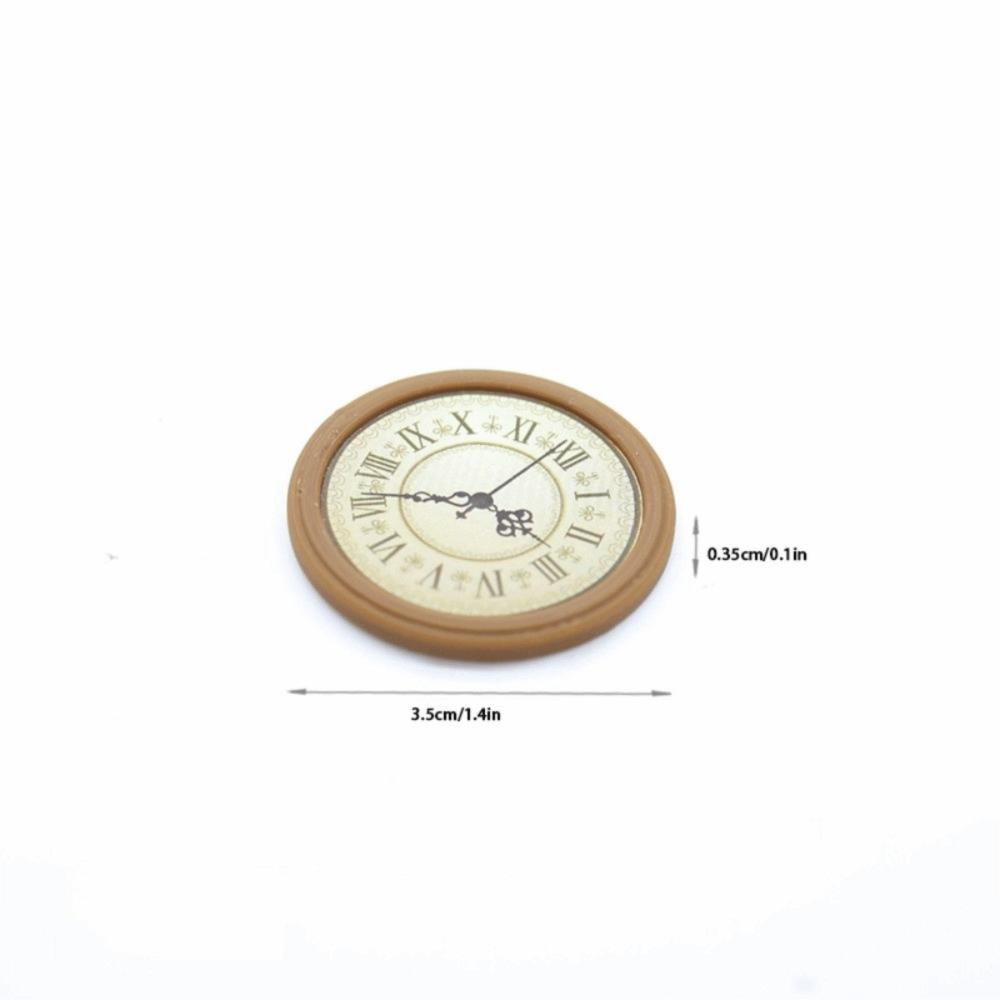 1:12 Scale Dollhouse Wall Clock European Style Doll Accessories Miniature Wall Clock  Home Decor