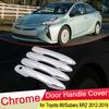 For Toyota Prius 50 XW50 2016 2017 2018  MK4 Chrome Door Handle Cover Exterior Trim Catch Car Styling Stickers Accessories