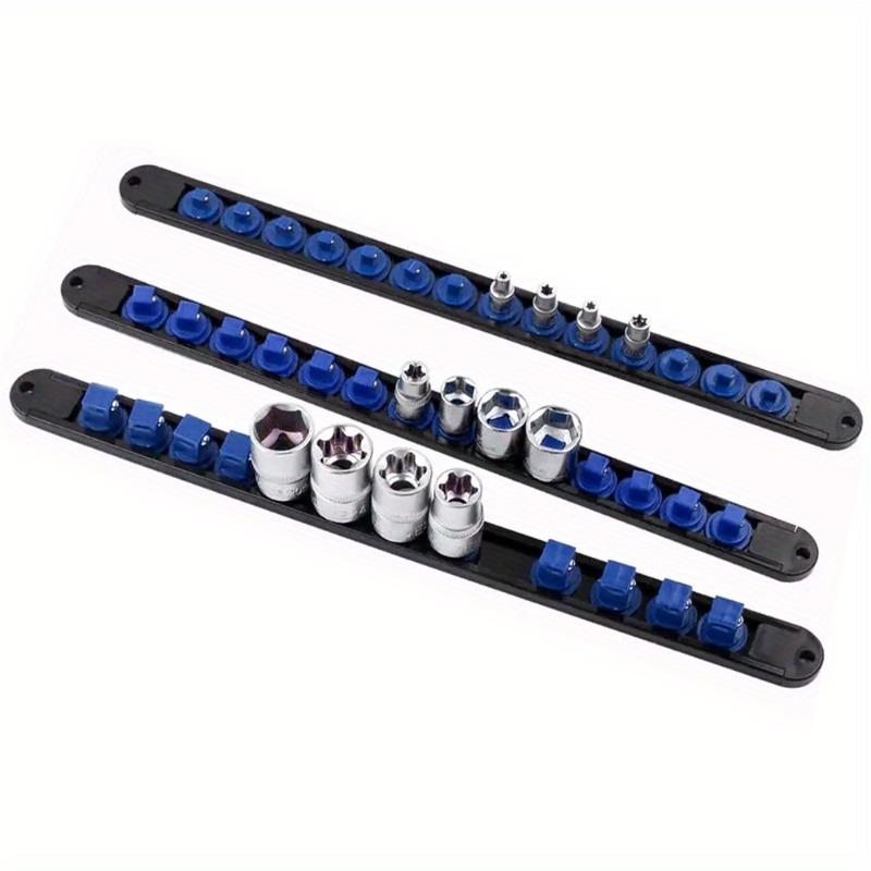 1pc 360° Swivel Socket Organizer 1/4 3/8 1/2 Premium Quality Socket Clip Rail Holder Socket Sliding Stand Sleeve Rail Rack Tools