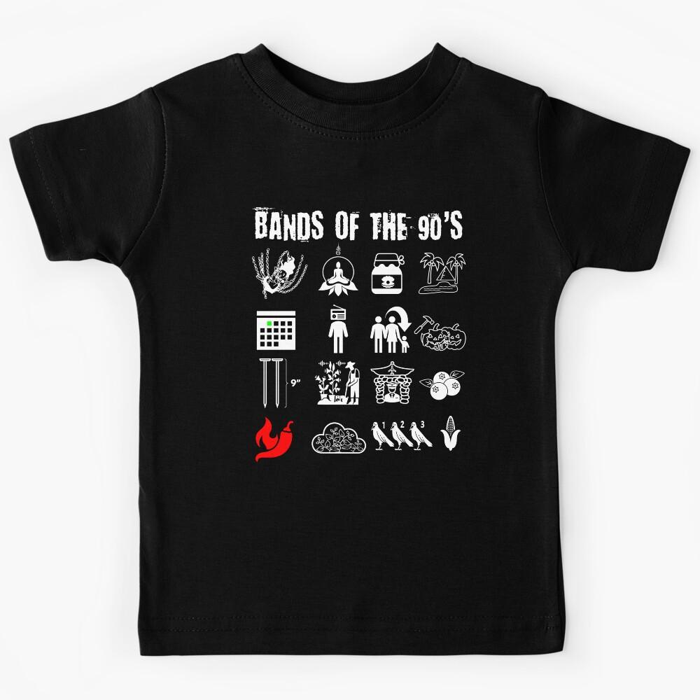 Funny Nerdy Iconic Alternative Rock Bands of the 90s  Kids T-Shirt 150