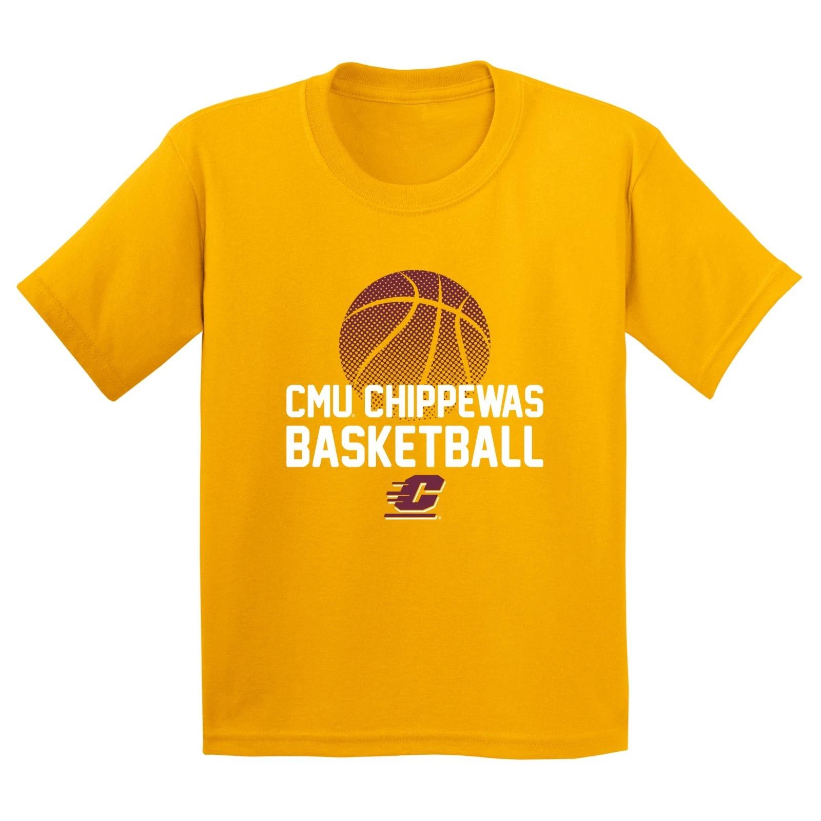Central Michigan Basketball Flux Youth T-Shirt - Gold 2XL