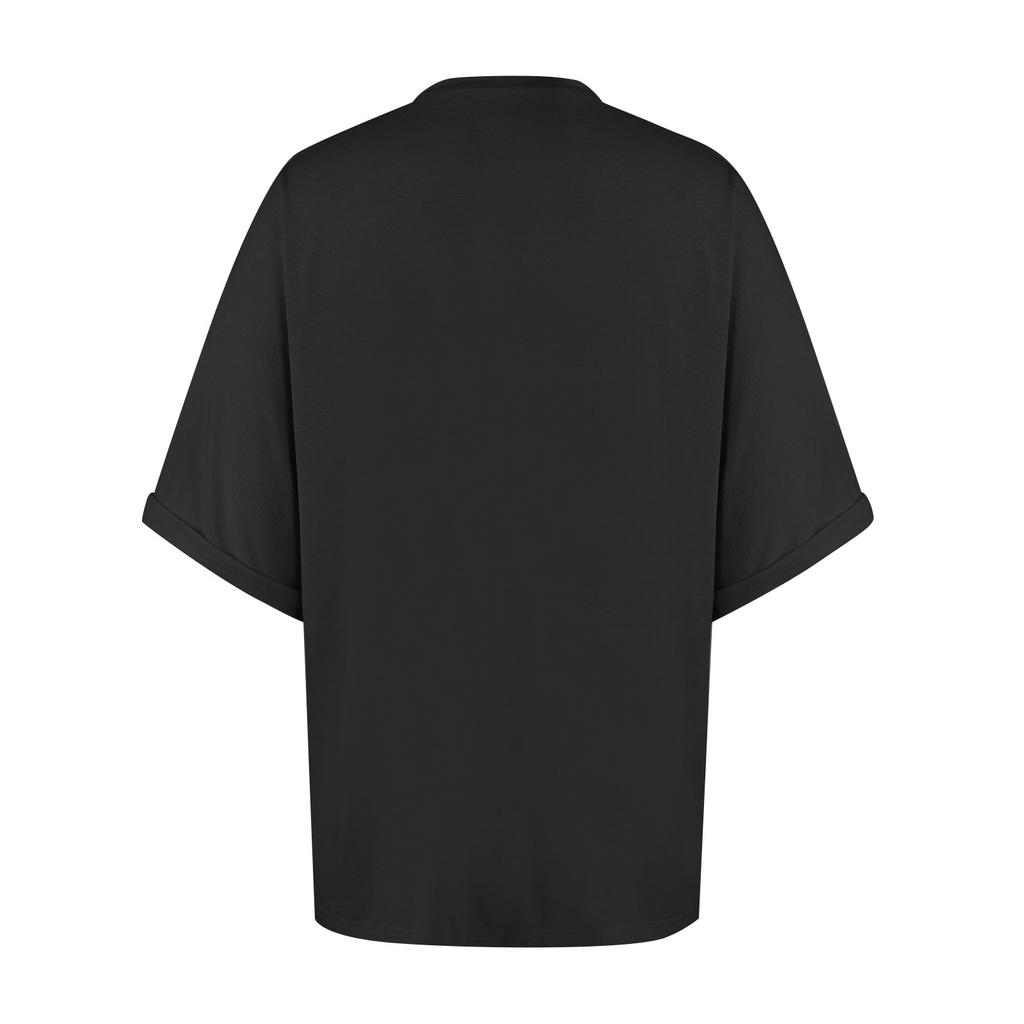 Women's Loose Oversized Solid Rround Neck, Shoulder Length Short Sleeved T-shirt Top