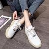 Korean Platform White Shoes Women's Low-top Heightening White Shoes Niche Sports and Leisure Retro Shoes Board Shoes Muffin Shoes