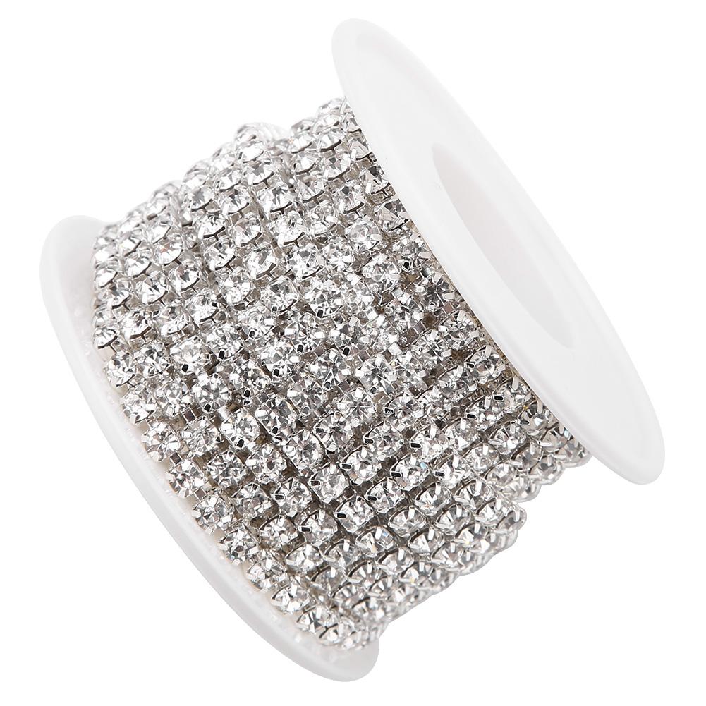 SS16 5yardCelsiusroll   Rhinestone Chain   Fashion Close Cup Chain Golden Apparel Accessories